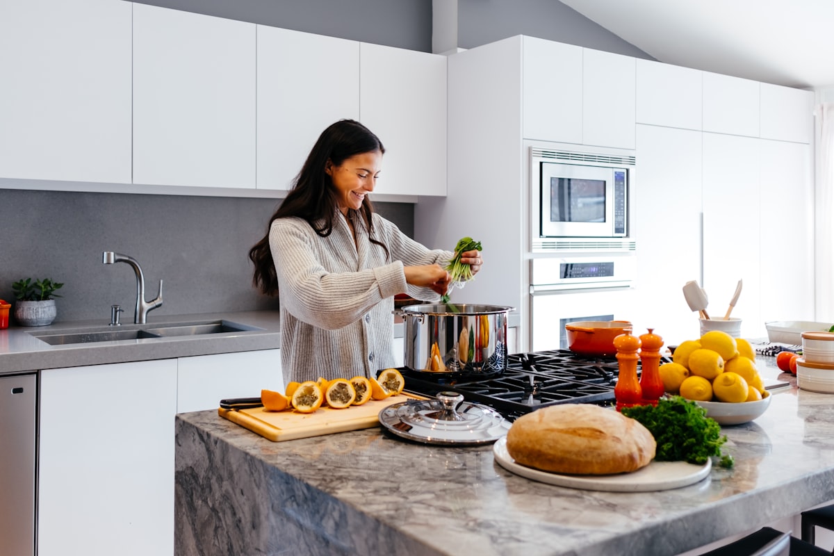 Fresh organic vegetables and healthy cooking